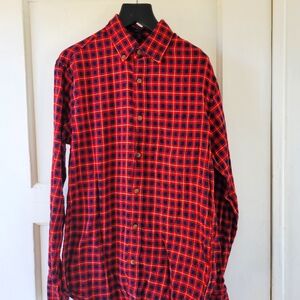J.Crew Mens Slim Plaid long-sleeved shirt
